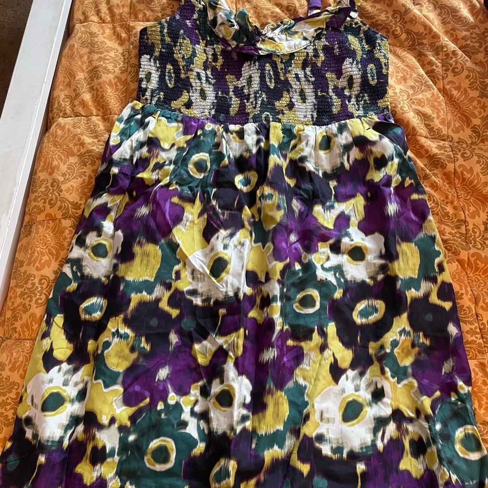 SILK Maeve Purple and Yellow Casual Dress